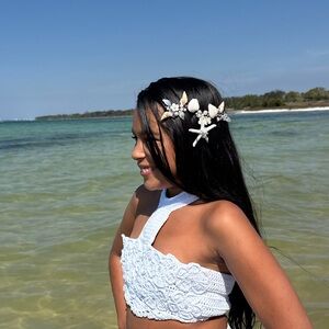 🧜🏽‍♀️ Mermaid Head piece with shells sea star 🐚